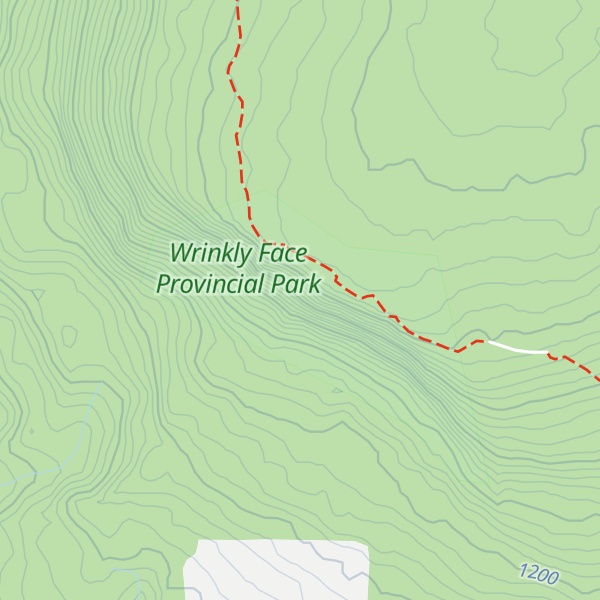 Map of Wrinkly Face Cliff