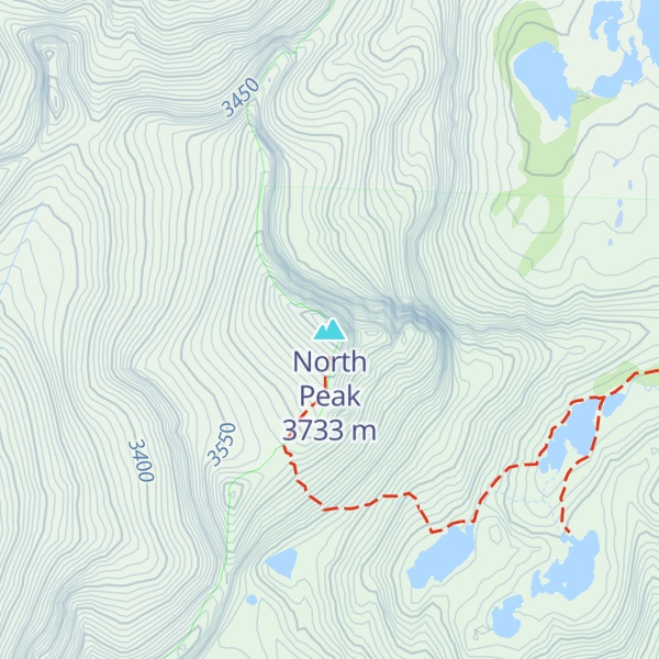 Map of North Peak