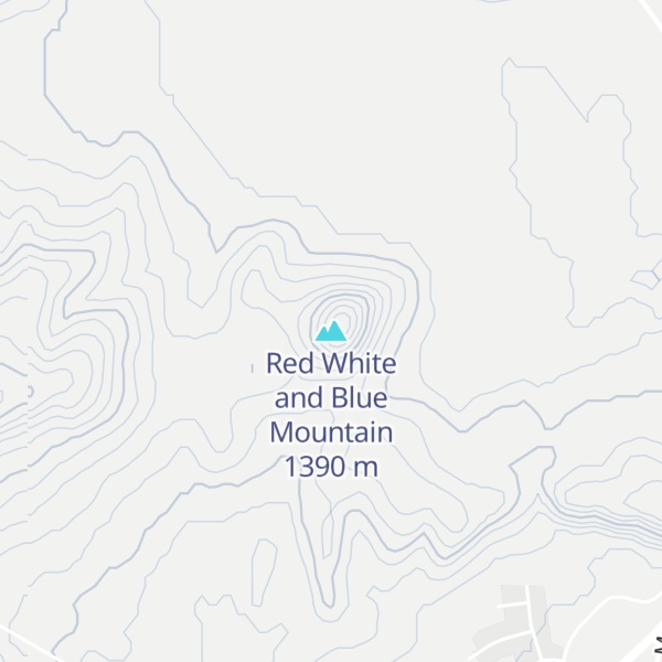Map of Red White and Blue Mountain