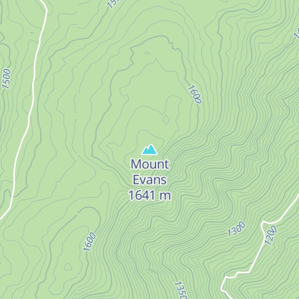 Map of Mount Evans
