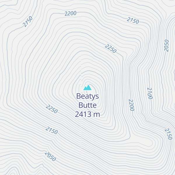 Map of Beatys Butte