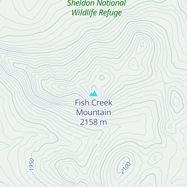 Map of Fish Creek Mountain