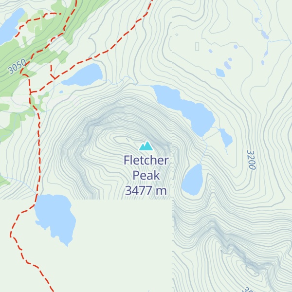 Map of Fletcher Peak