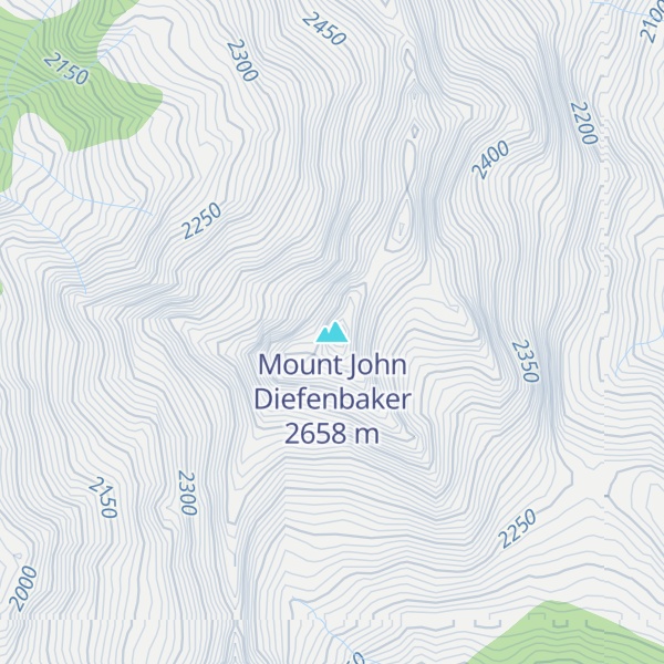 Map of Mount John Diefenbaker
