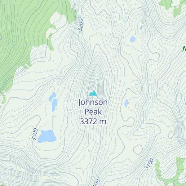Map of Johnson Peak