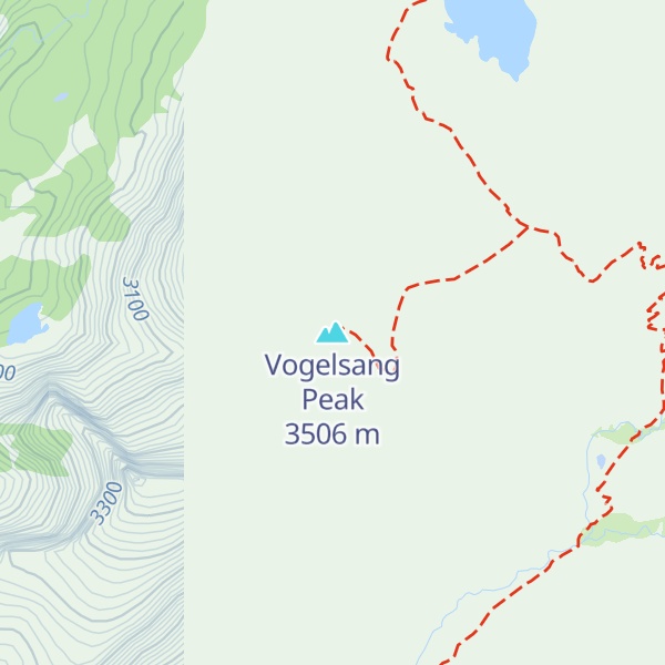 Map of Vogelsang Peak
