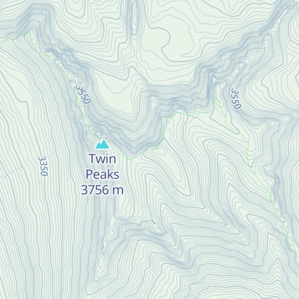 Map of Twin Peaks-East Peak