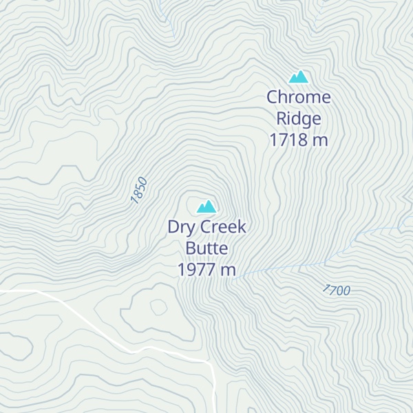 Map of Dry Creek Butte