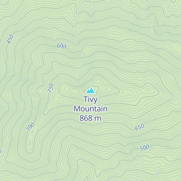 Map of Tivy Mountain