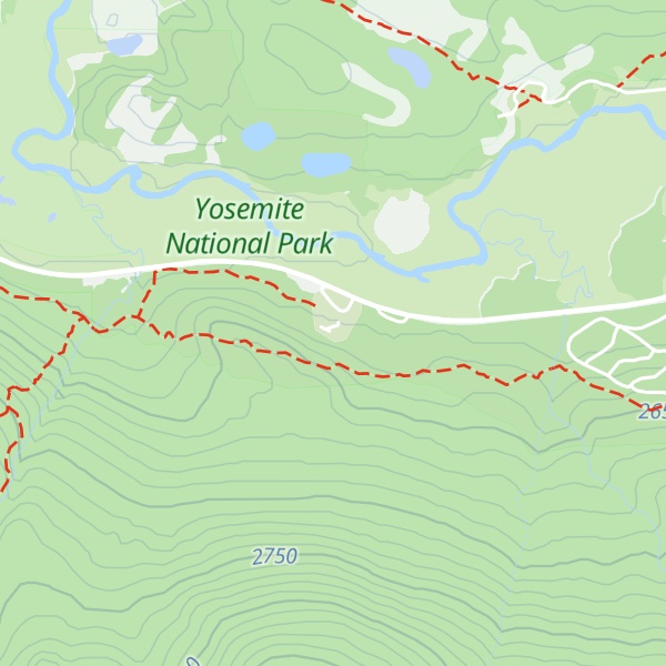 Map of Yosemite Toulumne Meadows Visitor Center