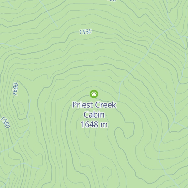 Map of Priest Creek Cabin