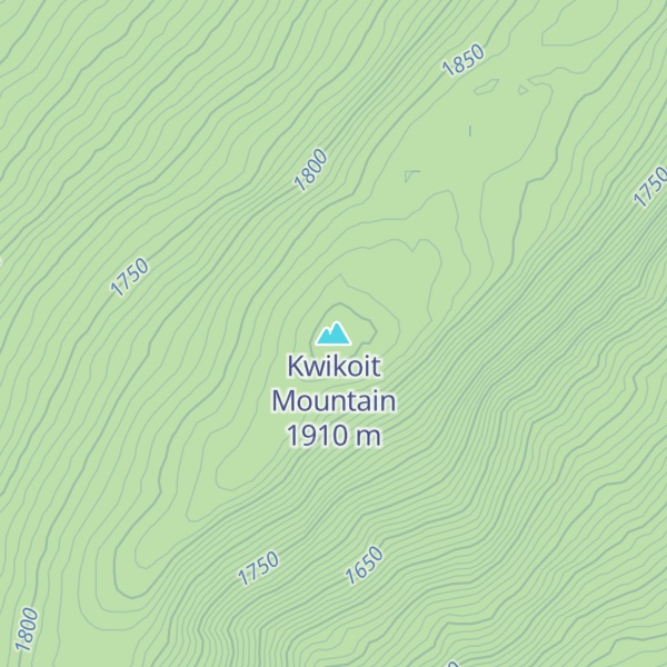 Map of Kwikoit Mountain