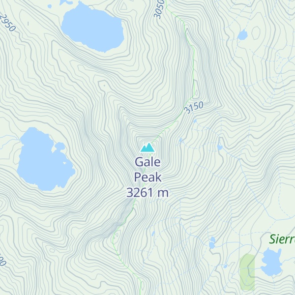 Map of Gale Peak