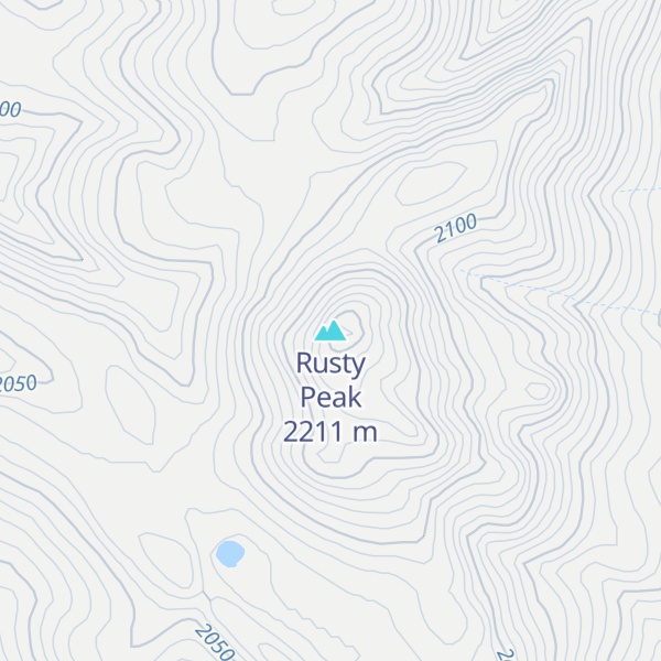Map of Rusty Peak