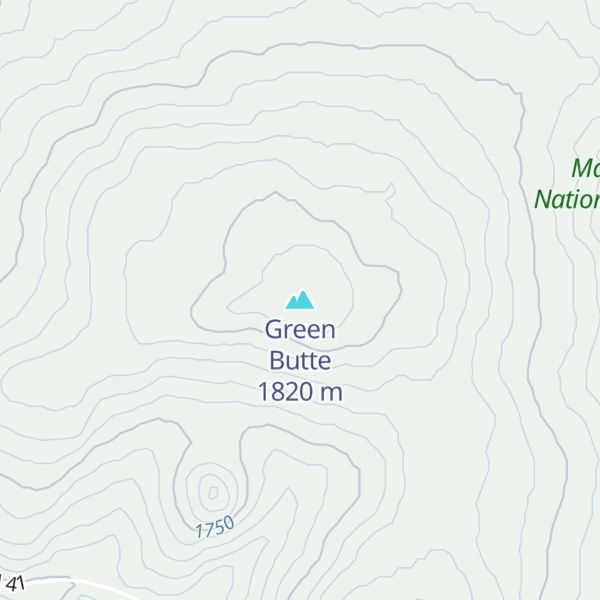 Map of Green Butte