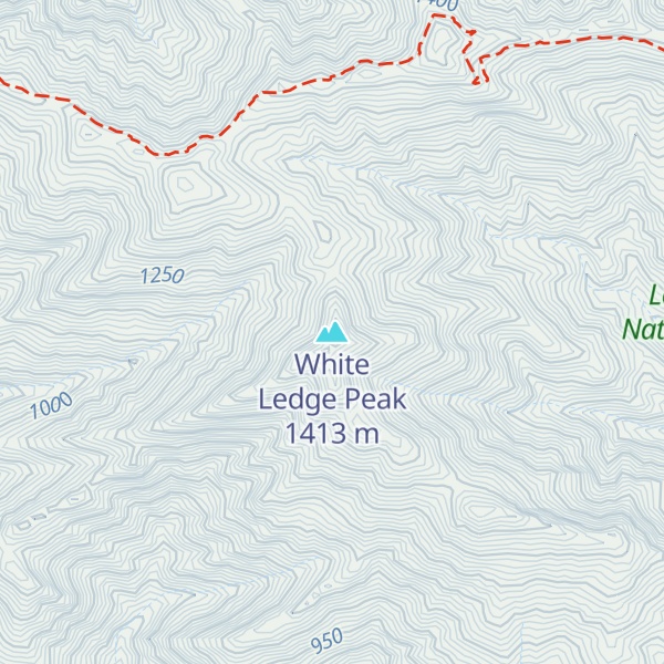 Map of White Ledge Peak