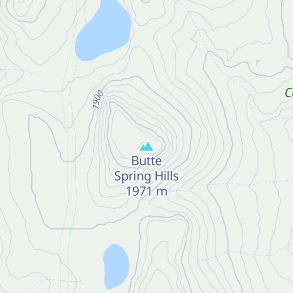 Map of Butte Spring Hills
