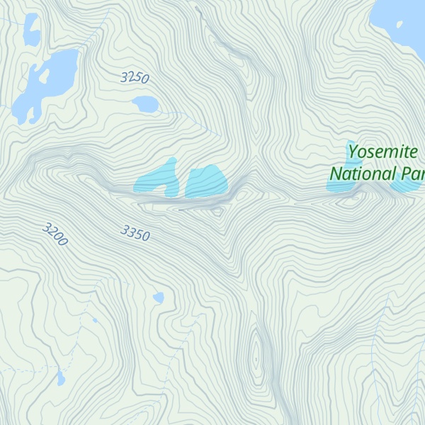 Map of Merced Peak