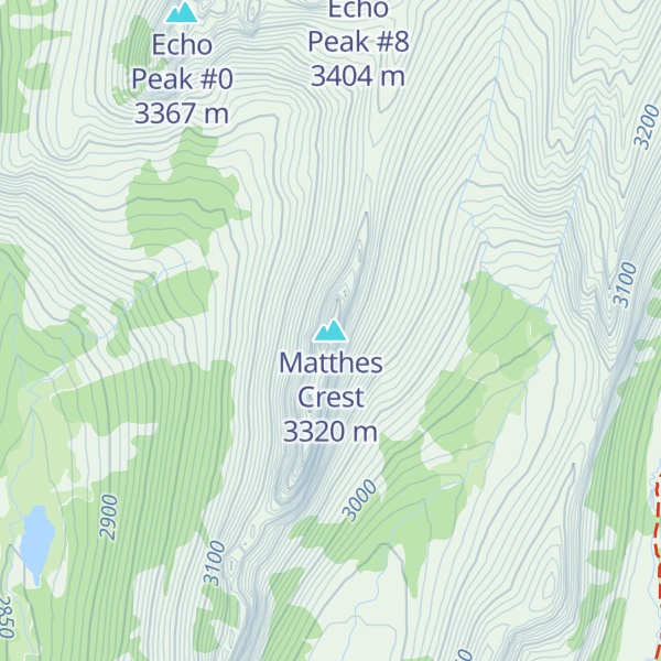 Map of Matthes Crest