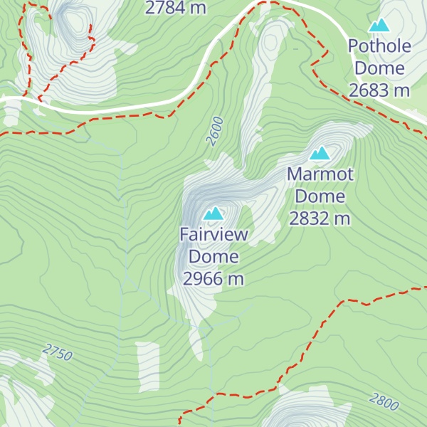 Map of Fairview Dome