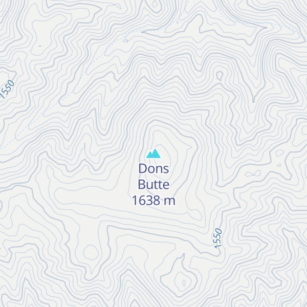 Map of Dons Butte