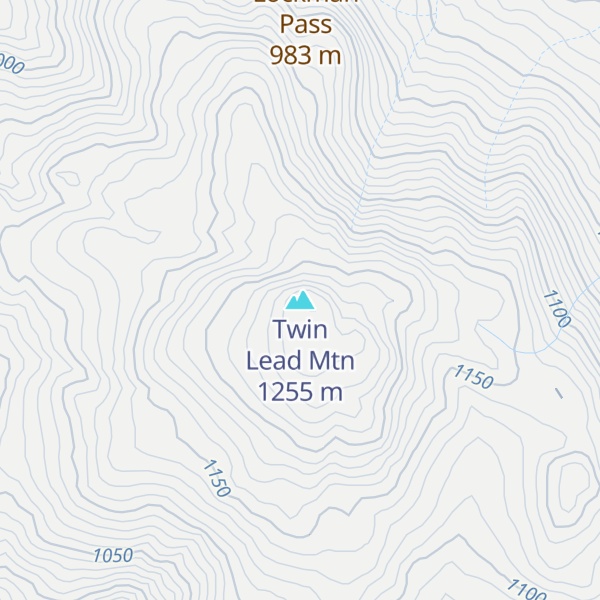 Map of Twin Lead Mtn