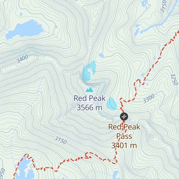 Map of Red Peak
