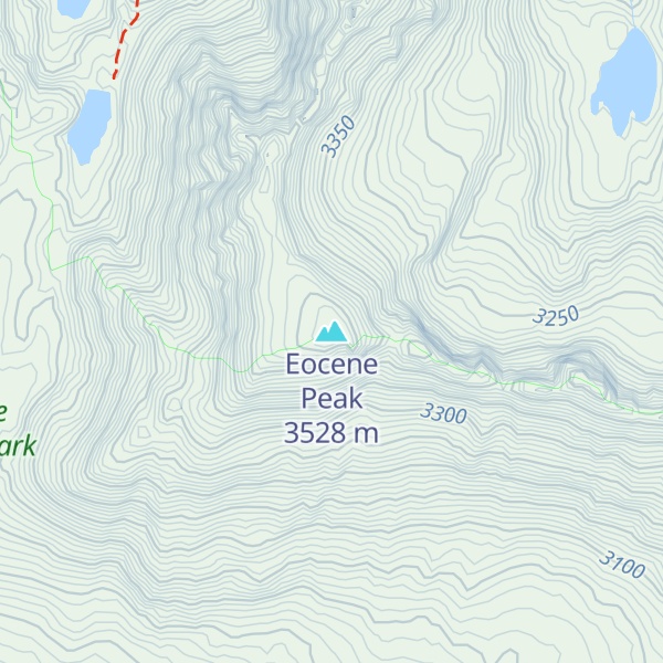 Map of Eocene Peak
