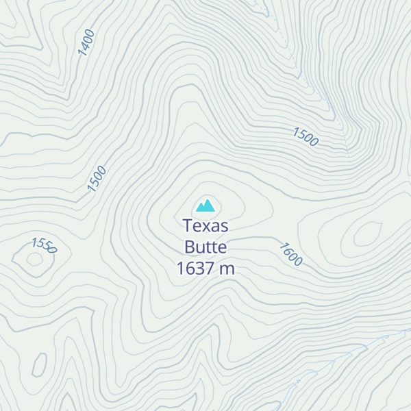 Map of Texas Butte