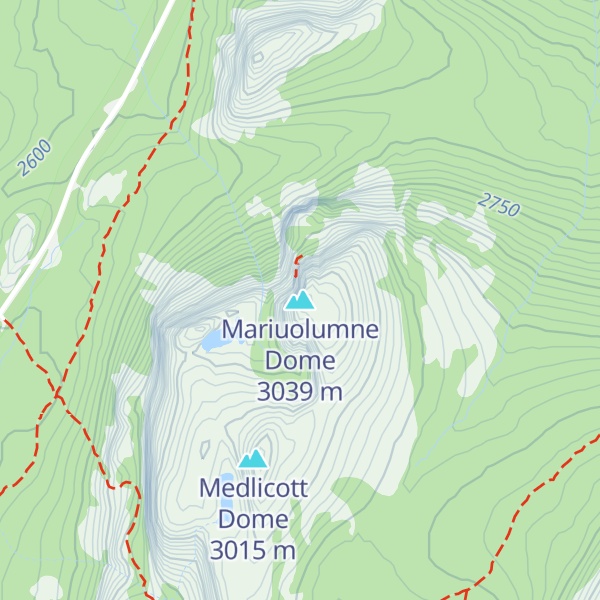 Map of Mariuolumne Dome