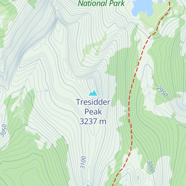 Map of Tresidder Peak