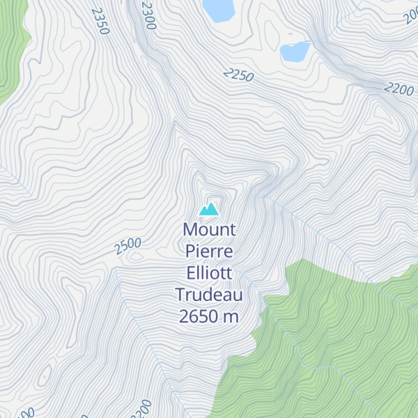 Map of Mount Pierre Elliott Trudeau
