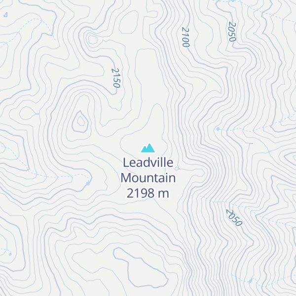Map of Leadville Mountain