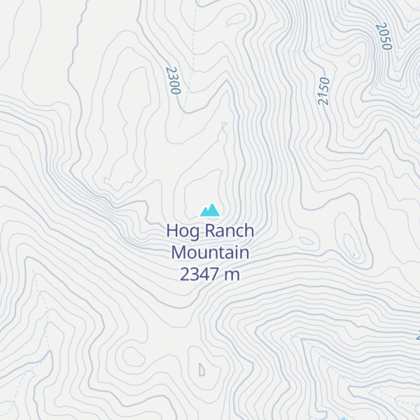 Map of Hog Ranch Mountain