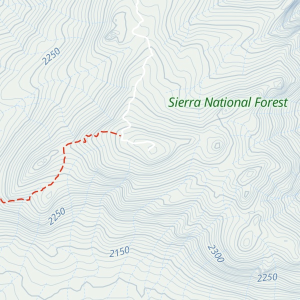 Map of Shuteye Peak
