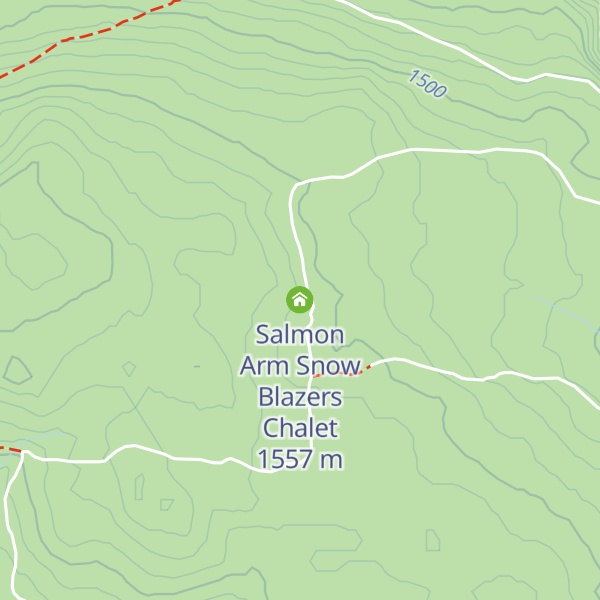 Map of Salmon Arm Snow Blazers Chalet