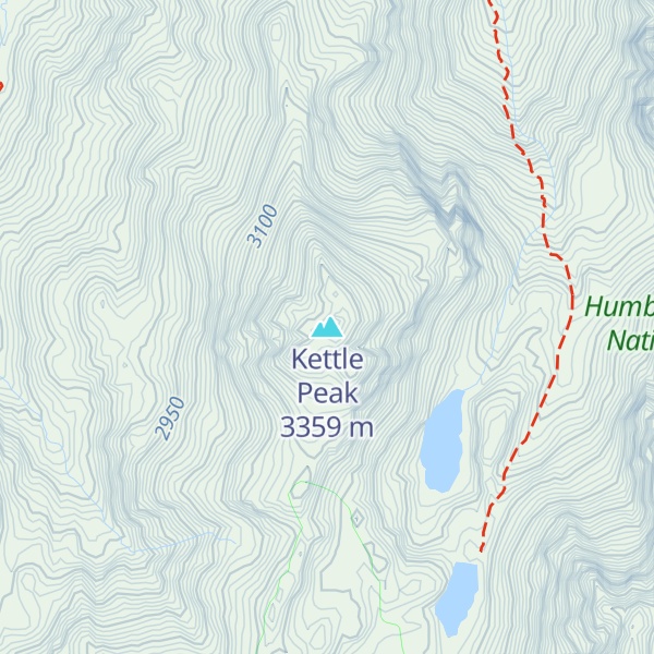 Map of Kettle Peak