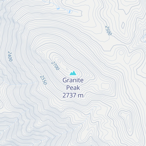 Map of Granite Peak