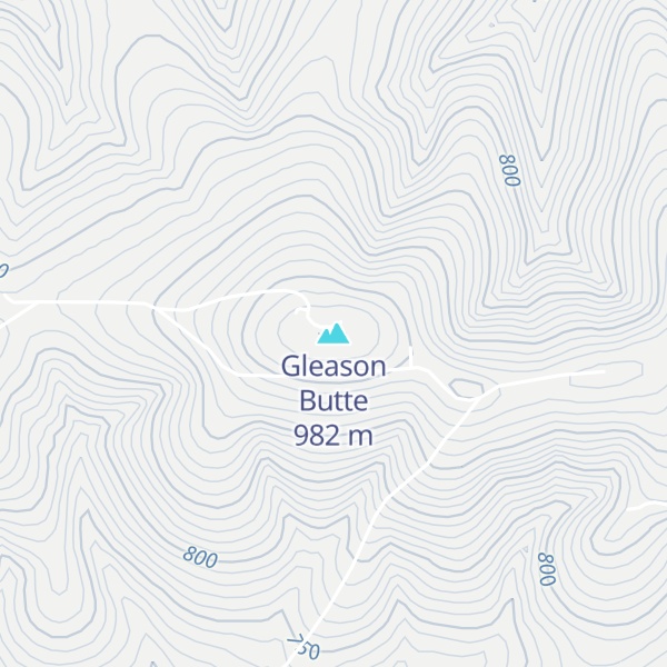 Map of Gleason Butte