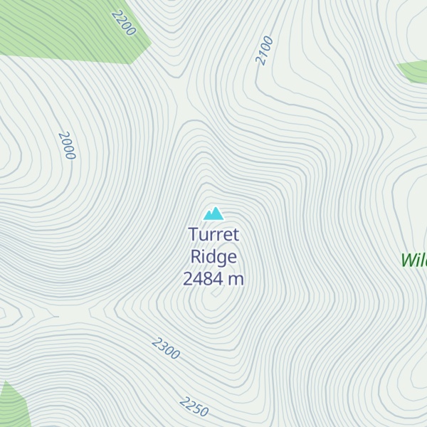Map of Turret Ridge