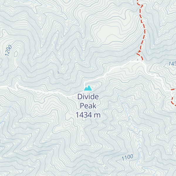 Map of Divide Peak
