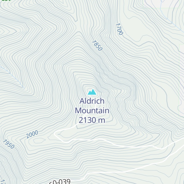 Map of Aldrich Mountain