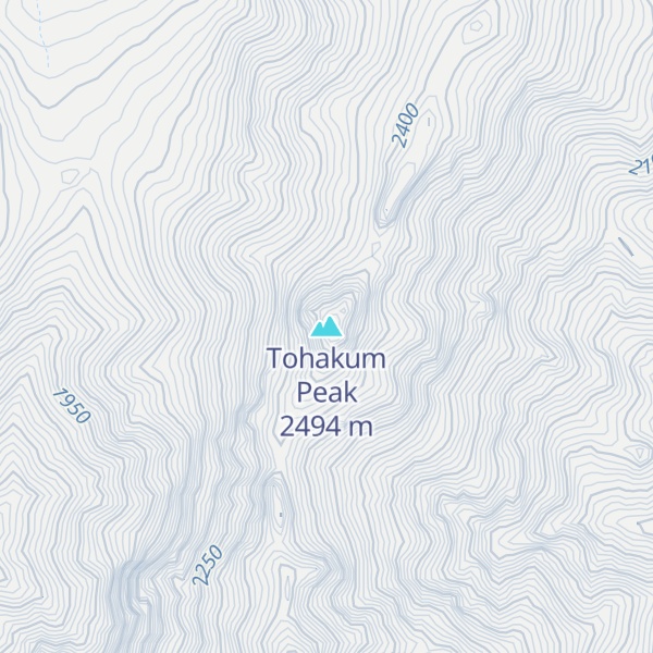 Map of Tohakum Peak