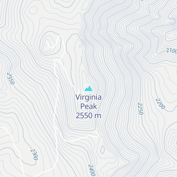 Map of Virginia Peak