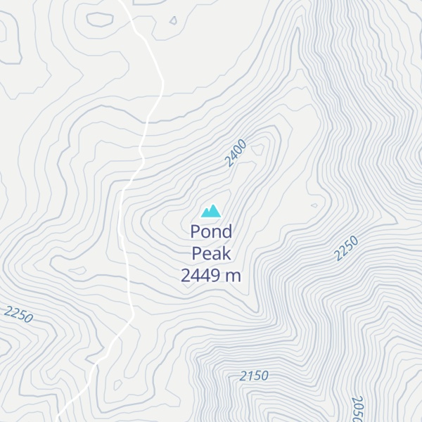 Map of Pond Peak