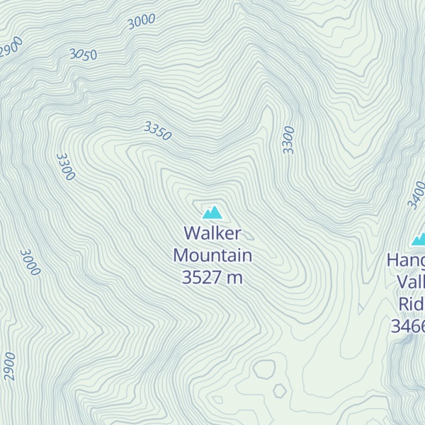 Map of Walker Mountain