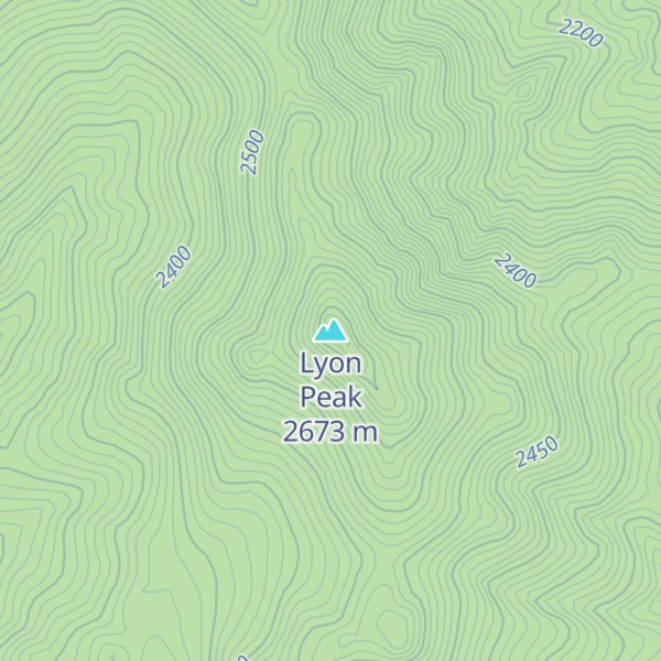 Map of Lyon Peak