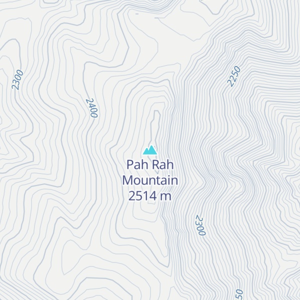 Map of Pah Rah Mountain