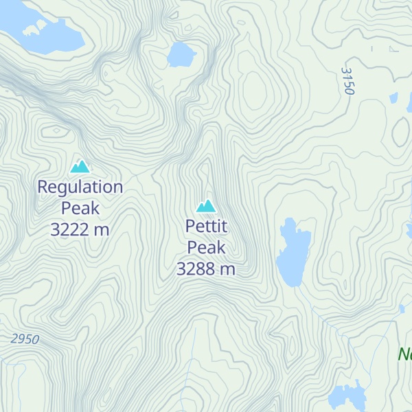 Map of Pettit Peak