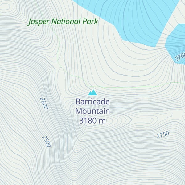 Map of Barricade Mountain